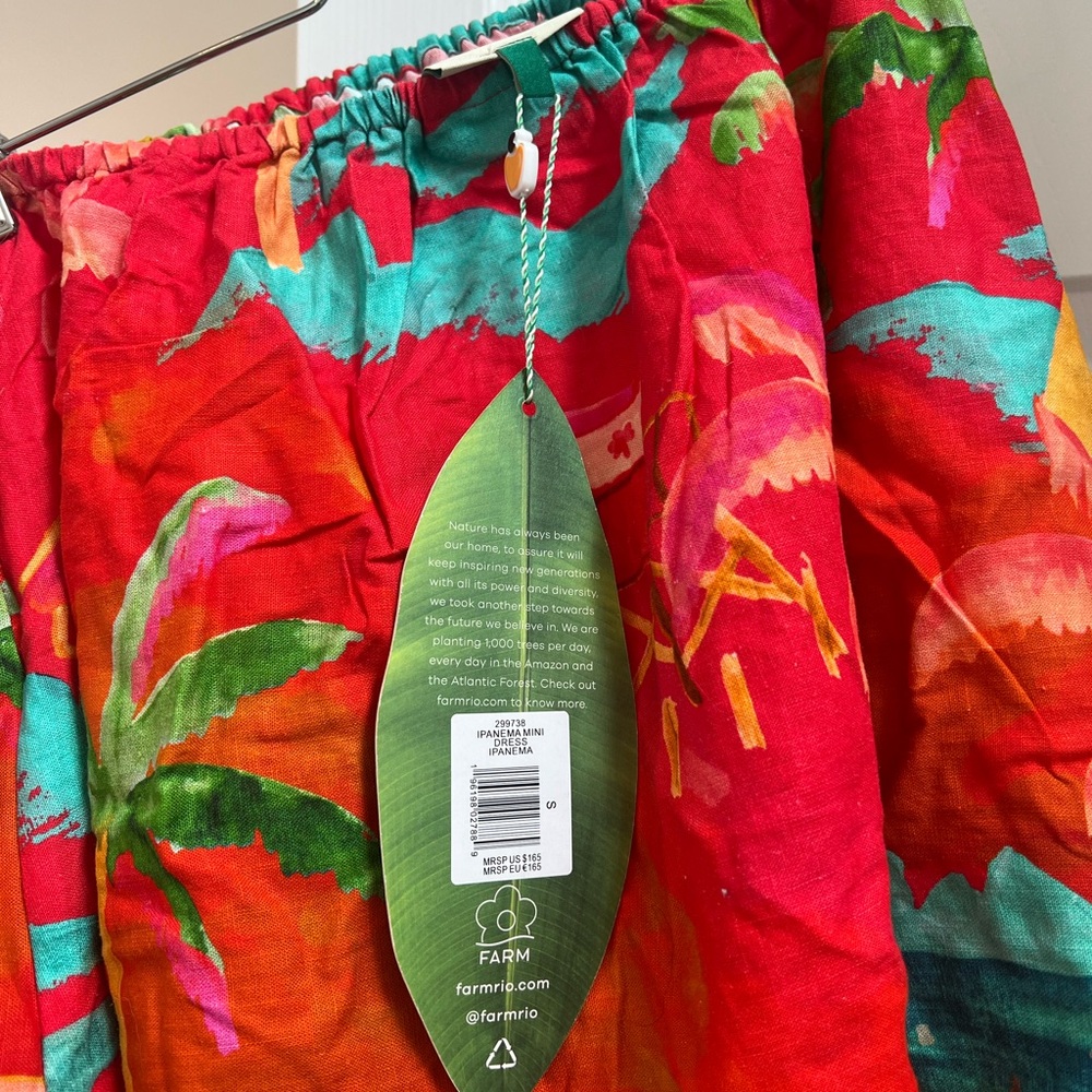 FARM Rio Red Tropical Print One-Shoulder Crop Top & Skirt Set - Picture 8 of 8
